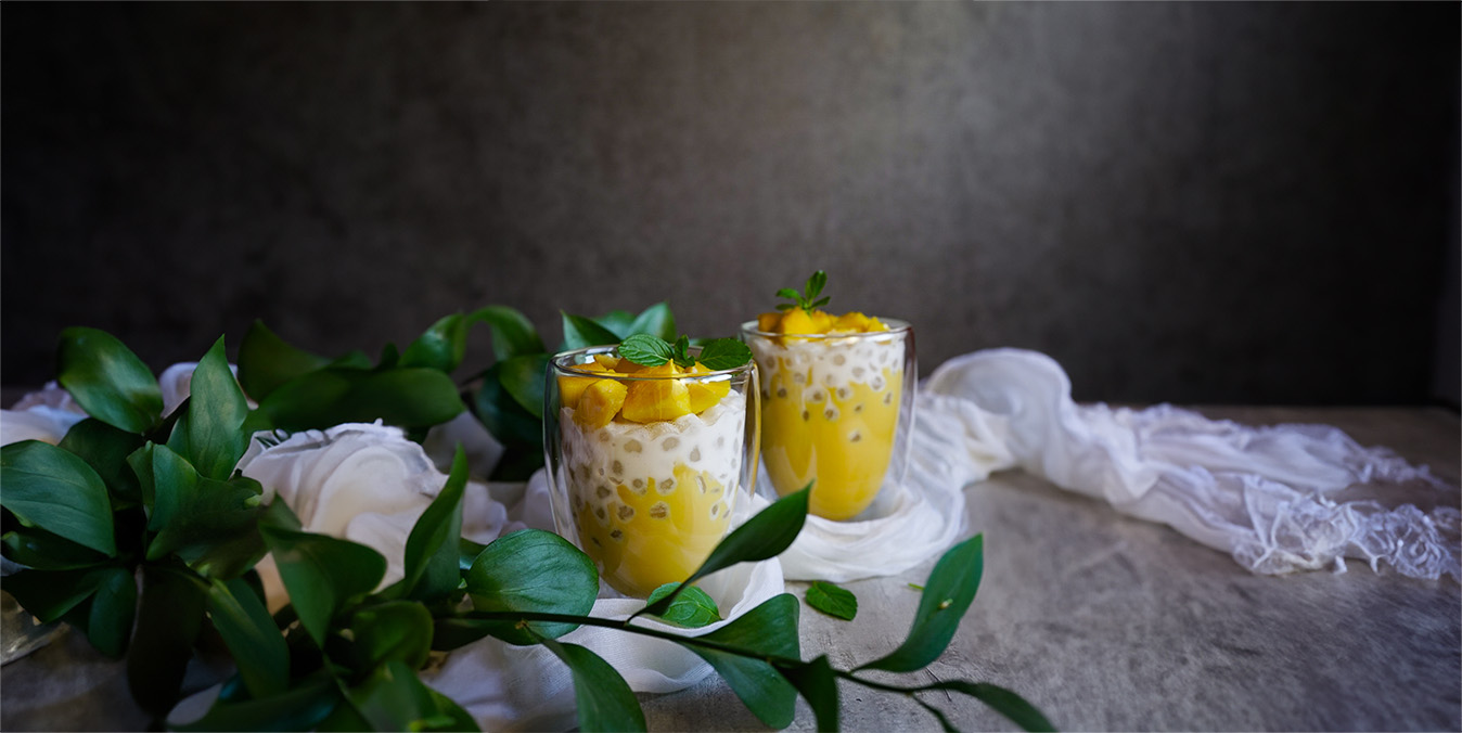 Tapiokové perly s mangom Tapiokové perly s mangom