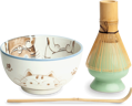 Set Matcha Tri mačky modré EDO JAPAN