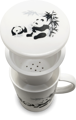 Ceașcă de ceai alb cu sită ceramică Model panda