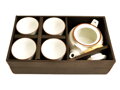 Set de ceai alb cu motive sakura (pentru 4 persoane)