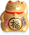 Cat cutie de comori de aur