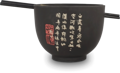 Soba castron negru cu personaje cu bețișoare 13,5cm