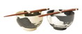 Set de boluri japoneze bej-negru (pentru 2 persoane)