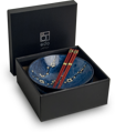 Set de boluri Hana albastru 24,5cm cu bețișoare pentru 2 persoane EDO JAPAN