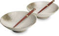 Set de boluri Hikari 24,5cm cu bețișoare pentru 2 persoane EDO JAPAN