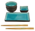 Set sushi și bol pentru 2 persoane turcoaz în cutie TOKYO