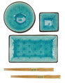 Set sushi și boluri pentru 2 persoane model stea verde TOKYO