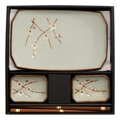 Set de servit sushi cu motiv sakura (pentru 2 persoane)