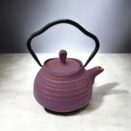 Ceainic din fontă Itome, mov-auriu (0,6 l)