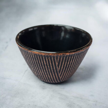 Ceașcă din fontă Zen, negru-cupru (0,12 l)