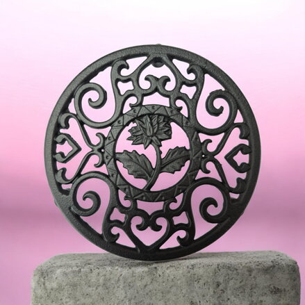 Suport din fontă Lotus, negru (Ø 135 mm)