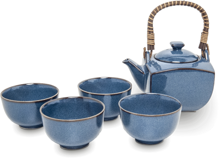 Set de ceai albastru (pentru 4 persoane)