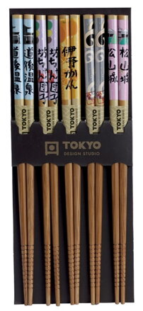 Bețișoare chinezești set de 5 perechi de caractere colorate