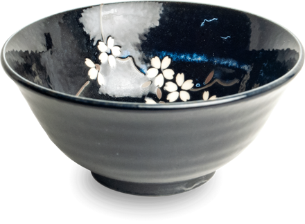 Bol de porțelan Anemone Blue 15cm