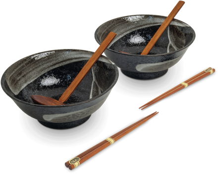Ramen set de 2 boluri Ansen 22cm EDO JAPAN