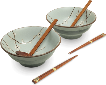 Ramen set de 2 boluri cu motiv sakura 22cm EDO JAPAN