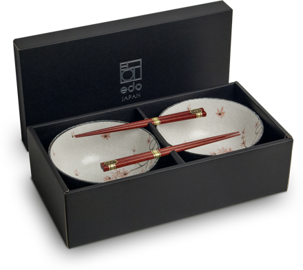 Udon set de 2 boluri frunze de arțar 17cm EDO JAPAN