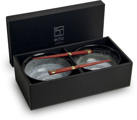 Udon set de 2 boluri Kuro EDO JAPAN
