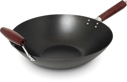 Wok tigaie carbon 36cm cu mâner