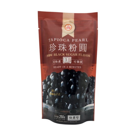 Perle de tapioca cu aroma de zahar negru 250g