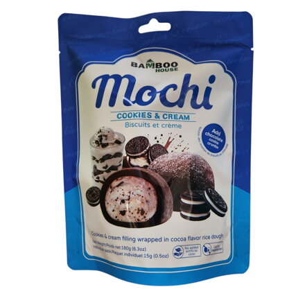 Prăjituri din orez Mochi Cookies & Cream 180g
