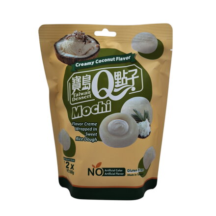 Prăjituri de orez Mochi cu cocos și aromă de smântână 180g