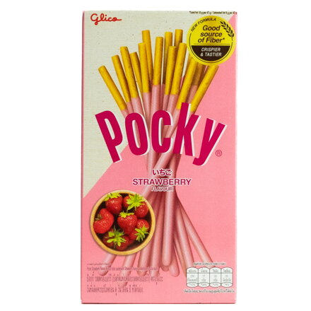 Batoane Pocky cu căpșuni GLICO 43g