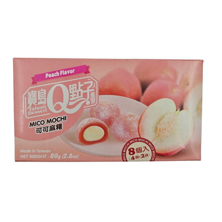 Prăjiturele de orez Mochi cu piersici 80g