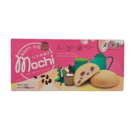 Prăjiturele de orez Mochi fasole roșie Soft Pie 120g