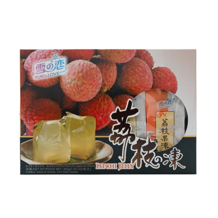 Jeleu cu aromă de lychee, 4 bucăți- 200gr.