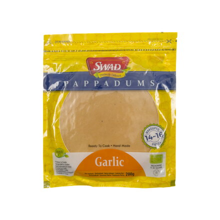Papadum turte indiene cu usturoi SWAD 200g