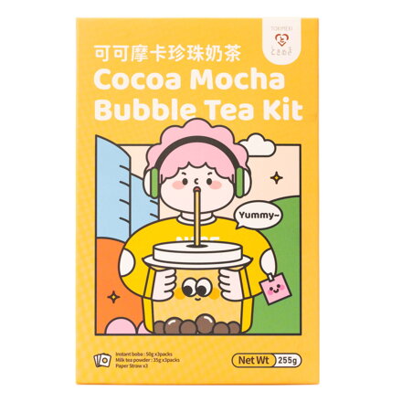 Băutură cu aromă de cacao și cafea cu perle de tapioca 3pcs/255 g