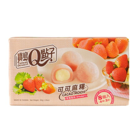 Prăjituri cu orez Mochi căpșuni ciocolată 80g