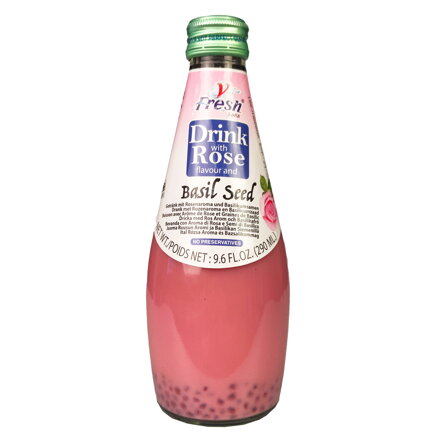 V-Fresh băutură cu semințe de trandafir și busuioc 290ml