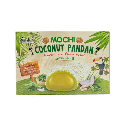 Prăjituri de orez Mochi nucă de cocos pandan 180g