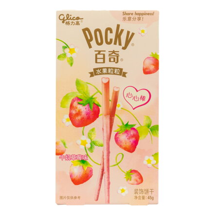 Pocky căpșuni lapte batoane GLICO 45g