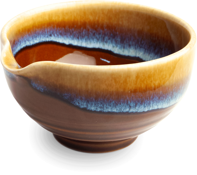 Bol matcha de porțelan Katakuchi maro 12,5cm