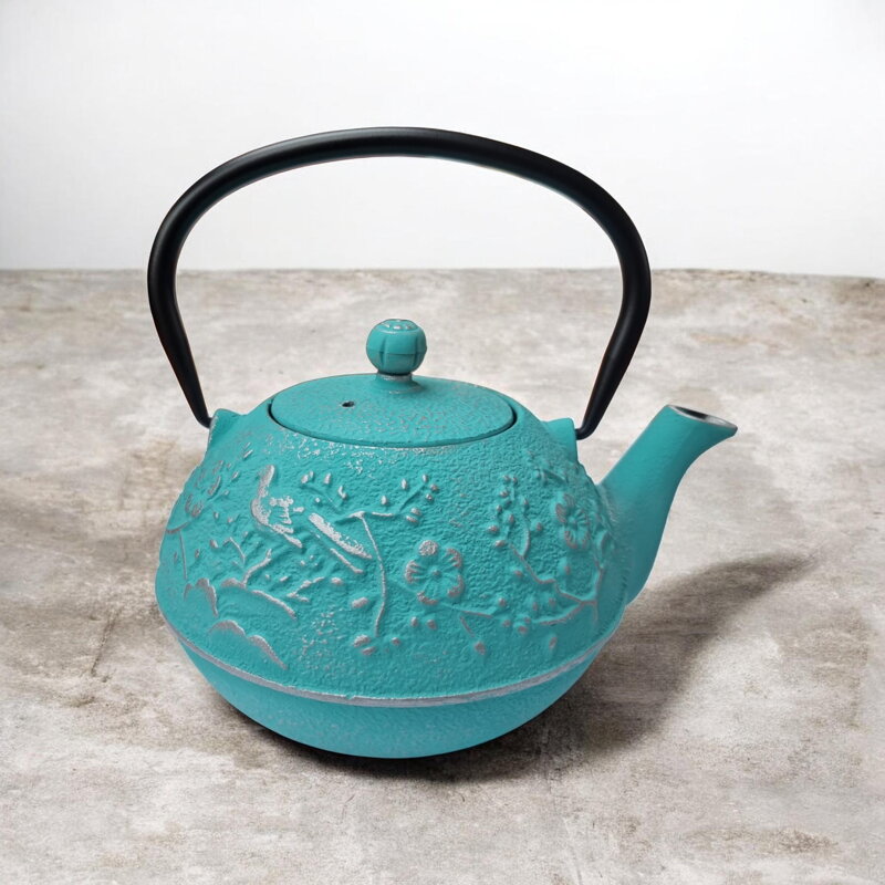 Ceainic din fontă Sakura, turcoaz (0,7 l)