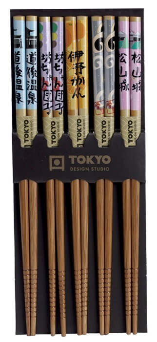 Bețișoare chinezești set de 5 perechi de caractere colorate Bețișoare chinezești set de 5 perechi de caractere colorate