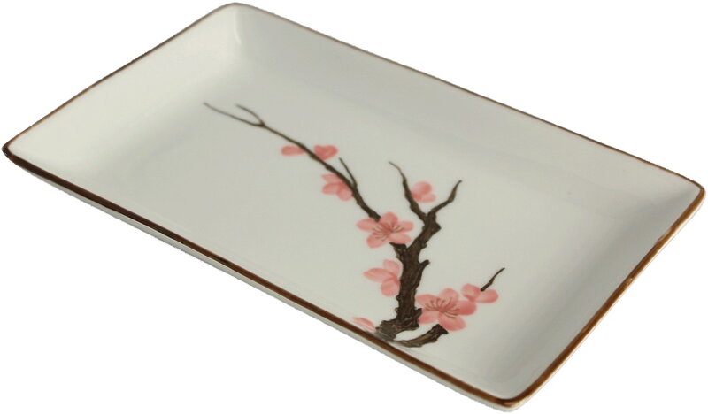 Farfurie pentru sushi din porțelan Sakura 20x13cm