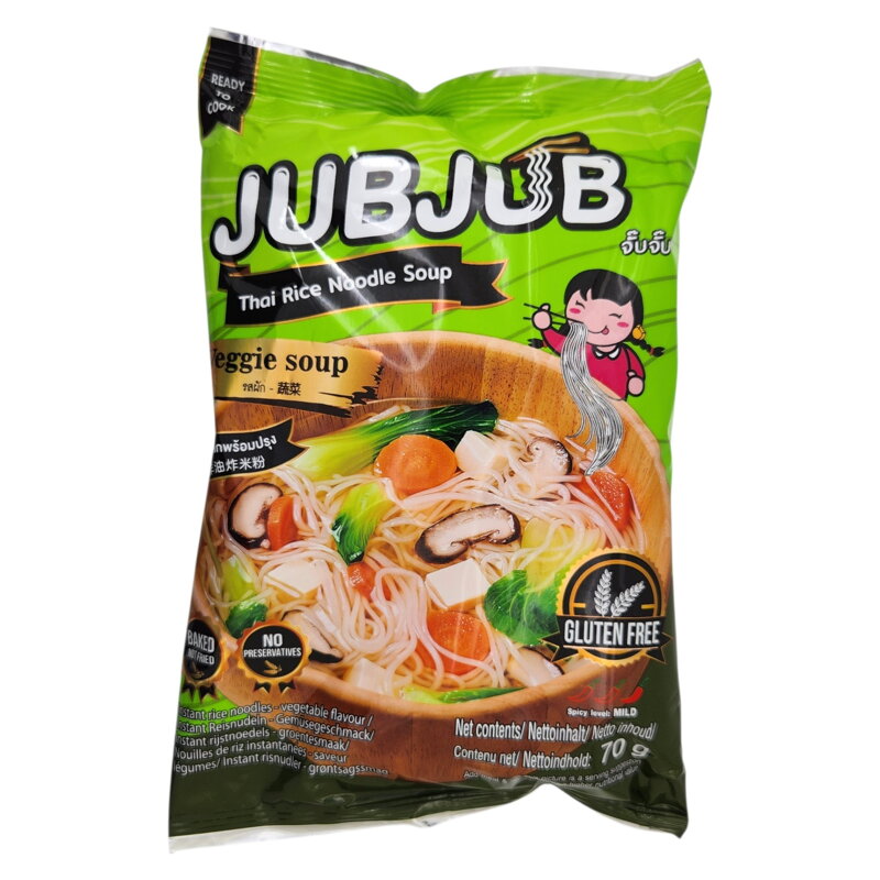 Tăiței de orez instant fără gluten JUBJUB cu legume 70g