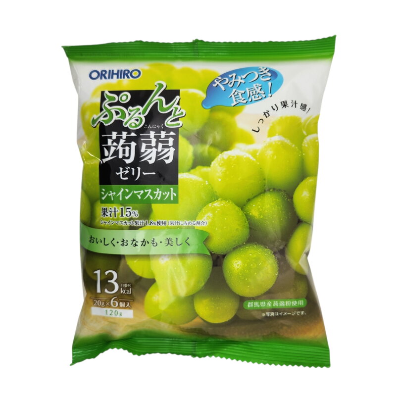 Jeleu Konjac cu aromă de struguri albi ORIHIRO 120g