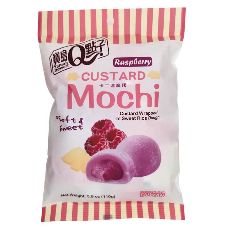 Prăjituri de orez Mochi cu aromă de zmeură 110g