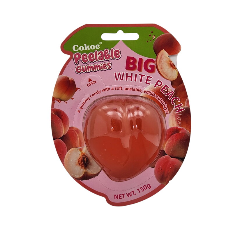Bomboană gumată XL care se decojește, aromă de piersici 150g