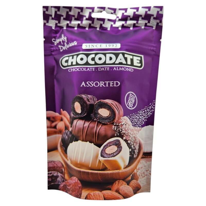 Curmale cu migdale în ciocolată Chocodate Assorted 90g