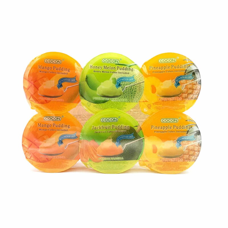 Budincă de jeleu cu fructe și nata de coco 6 buc. 708g