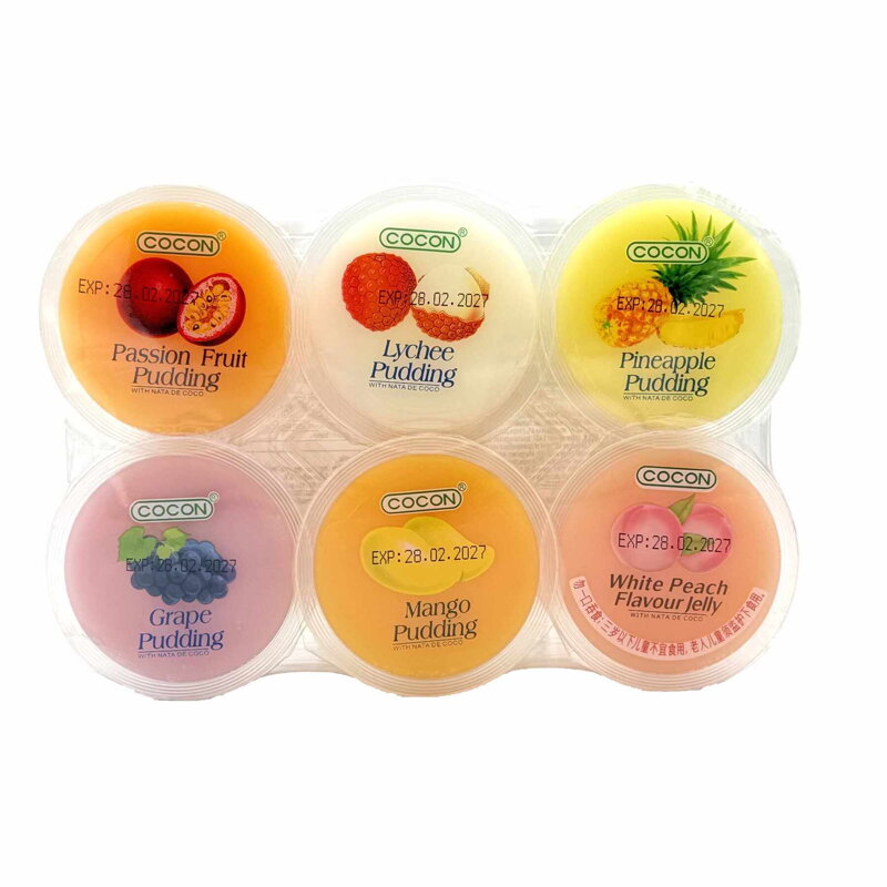 Budincă de jeleu cu fructe și nucă de cocos 6 buc. 480g