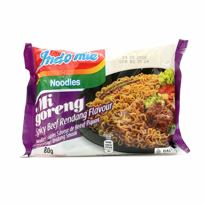 Tăieței Indomie picant vită Rendang Mi Goreng 80g