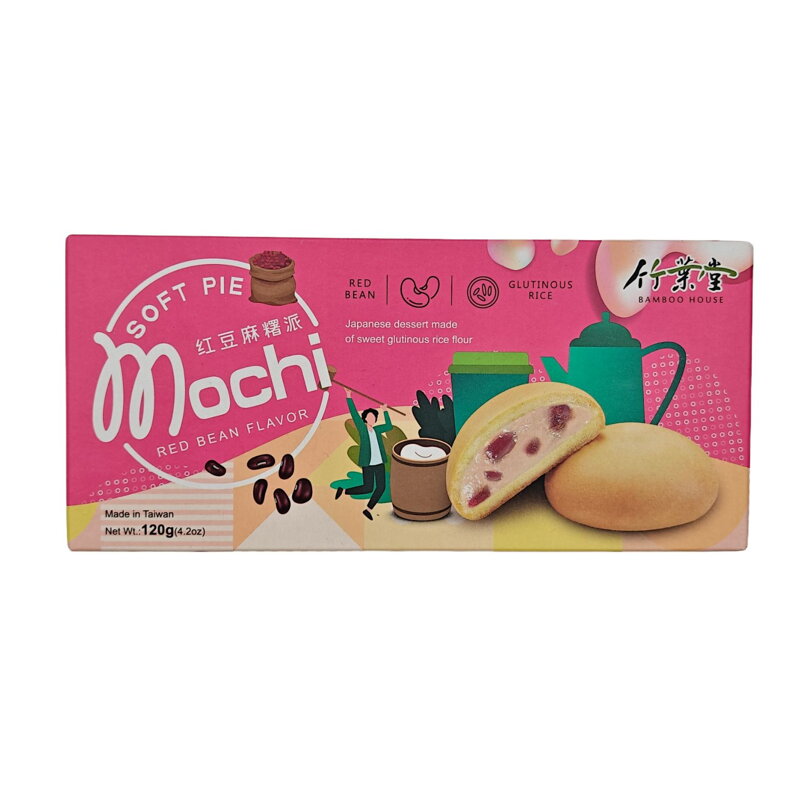Prăjiturele de orez Mochi fasole roșie Soft Pie 120g