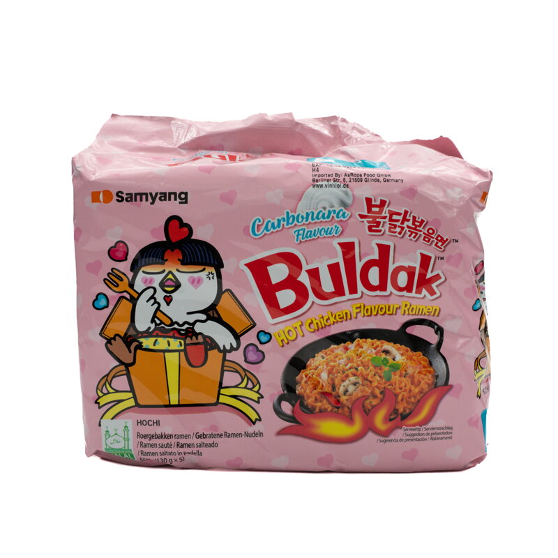 Tăiței SY pui picant Buldak Carbonara MULTIPACK 5X130g